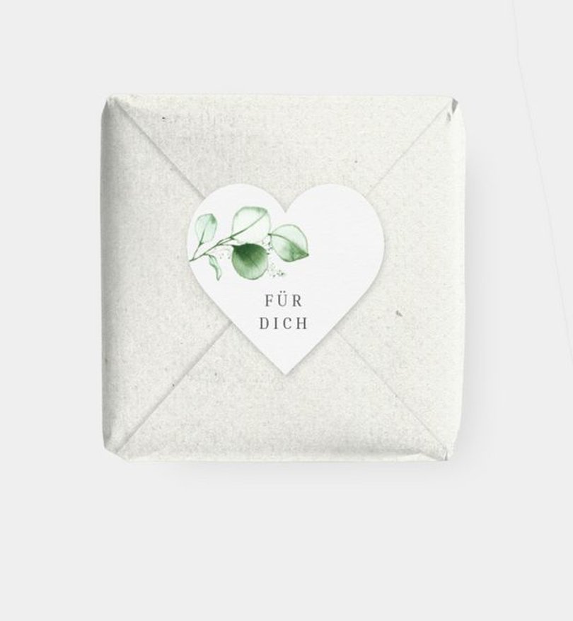 Geschenkaufkleber Hochzeit Sweet Eucalyptus