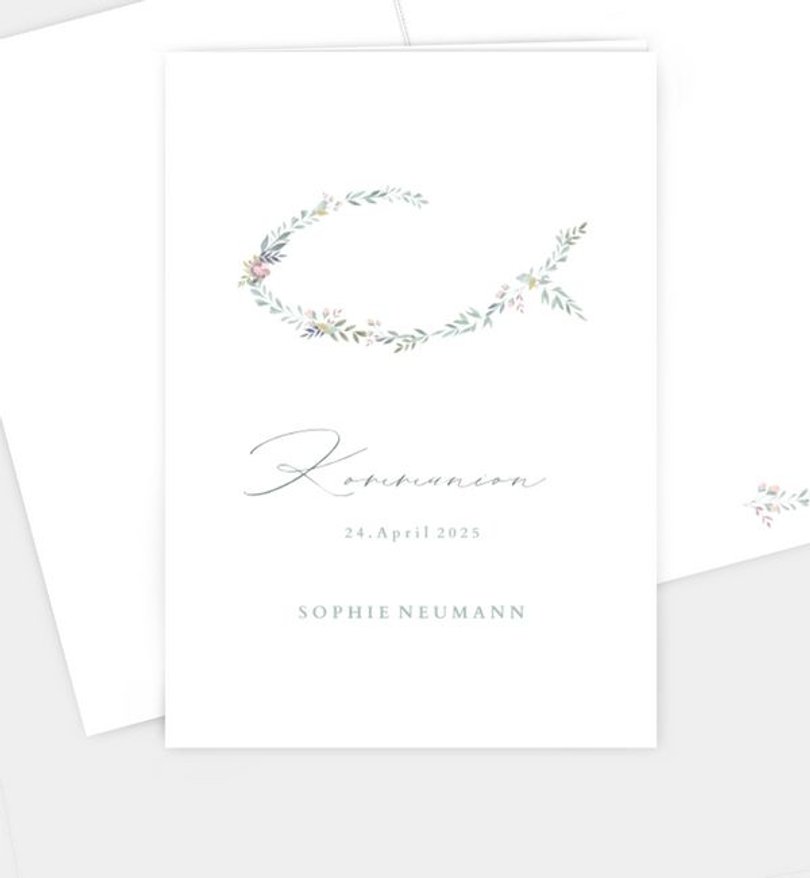 Kirchenheft Kommunion Blumenzeichen