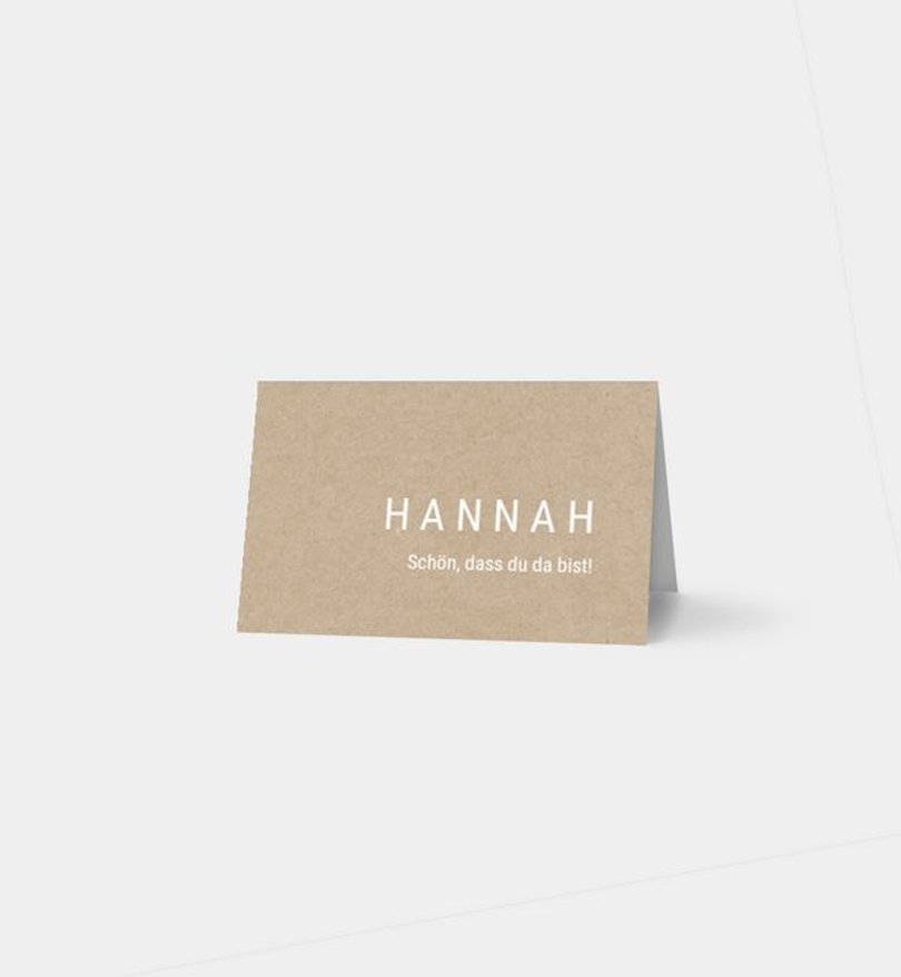 Tischkarte Kommunion Clarity · Crafty