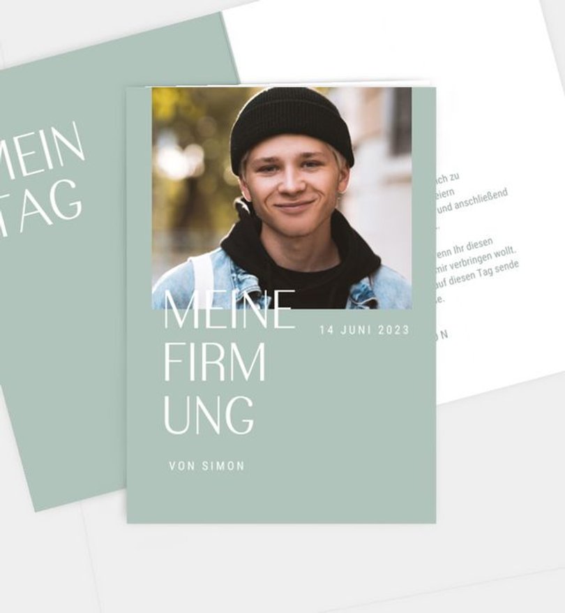Einladungskarte Firmung Clarity