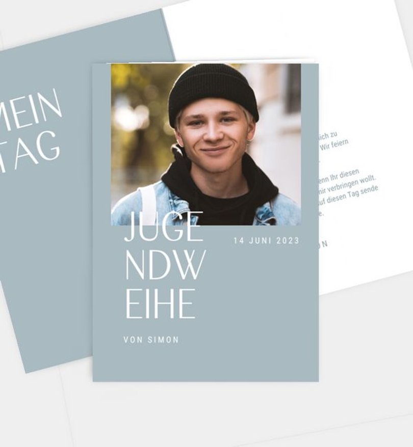 Einladungskarte Jugendweihe Clarity
