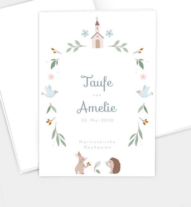 Kirchenheft Taufe Hase und Igel