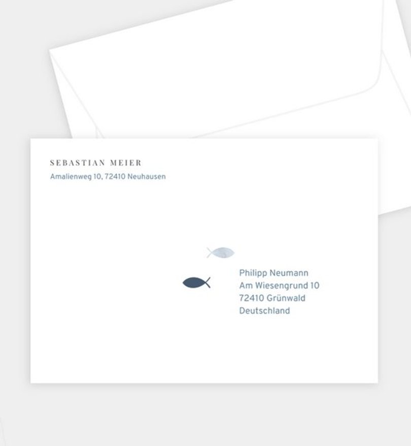 Briefumschlag Konfirmation Meereswelten