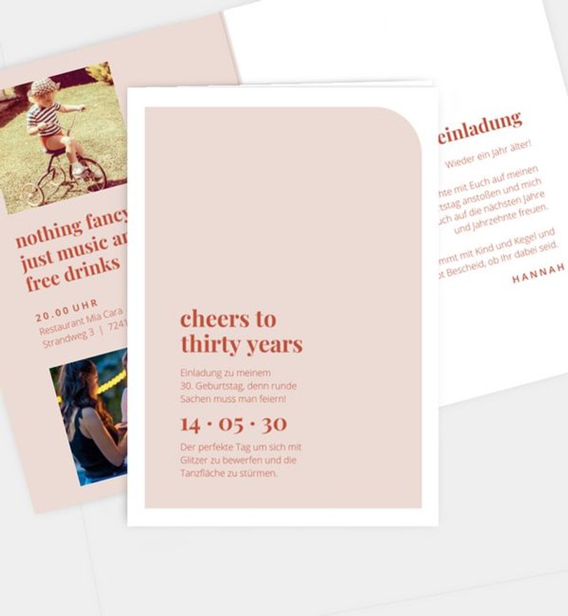 Einladungskarte Geburtstag Modern Type
