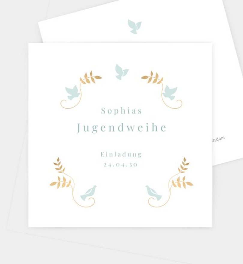 Einladungskarte Jugendweihe Special Moments