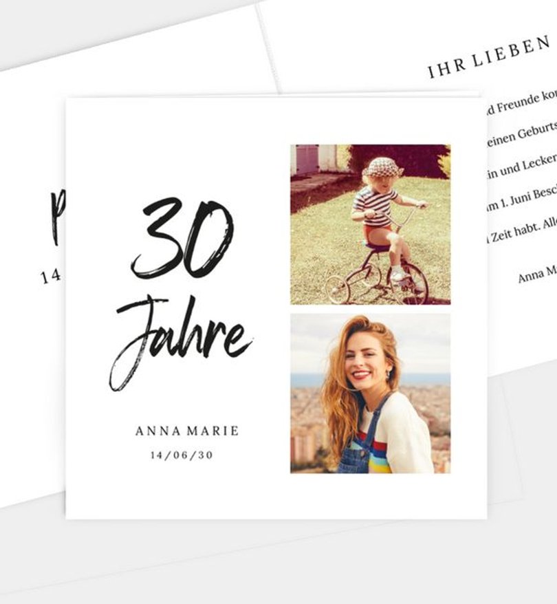 Einladungskarte Geburtstag Lovely Font
