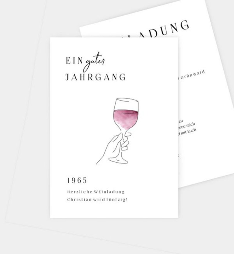 Einladungskarte Geburtstag Guter Jahrgang