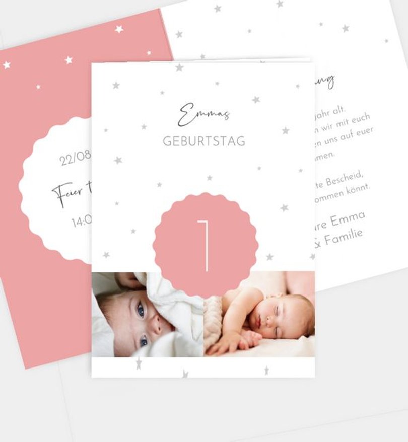 Einladungskarte Kindergeburtstag Number