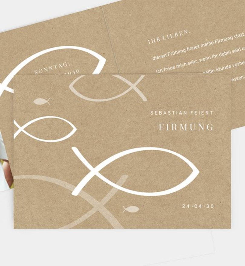 Einladungskarte Firmung Meereswelten · Crafty