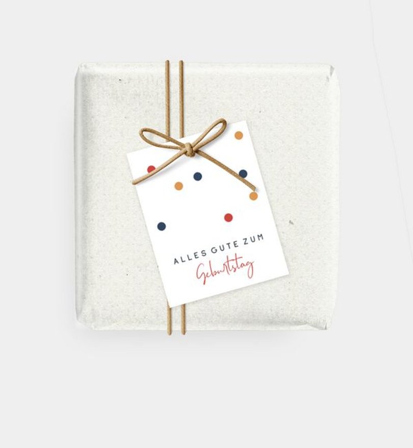 Geschenkanhänger Kindergeburtstag Little Confetti