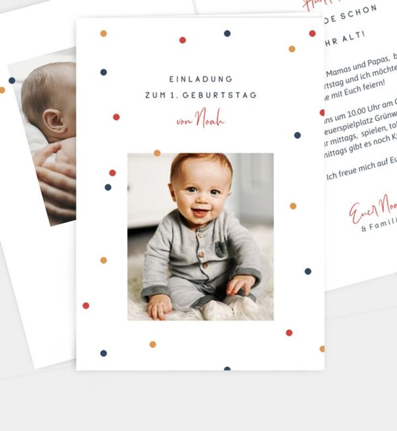 Einladungskarte Kindergeburtstag Little Confetti