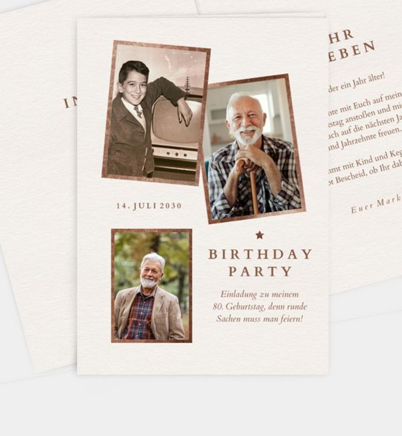Einladungskarte Geburtstag Unser Bilderrahmen