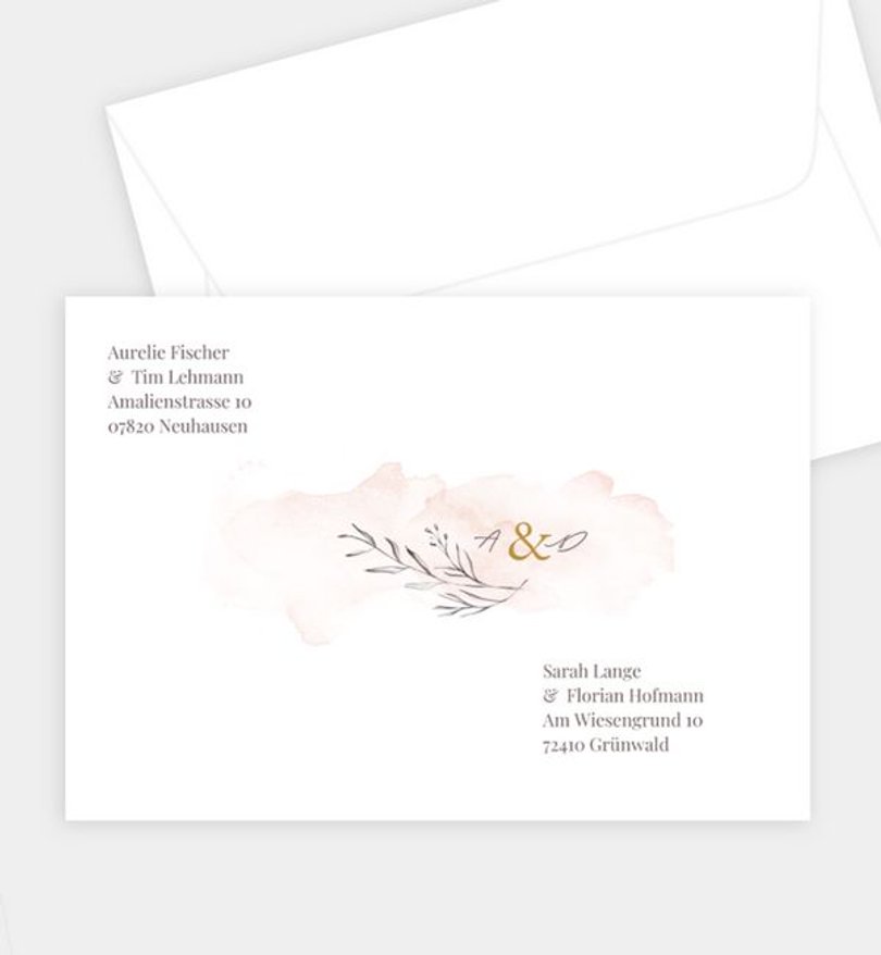 Briefumschlag Hochzeit Lovely Blush