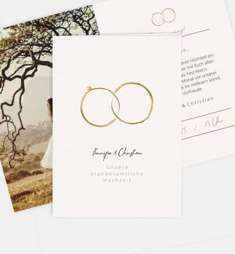 Einladung Standesamt Hochzeit Ringe