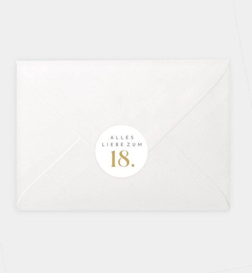 Siegelsticker Geburtstag Graceful