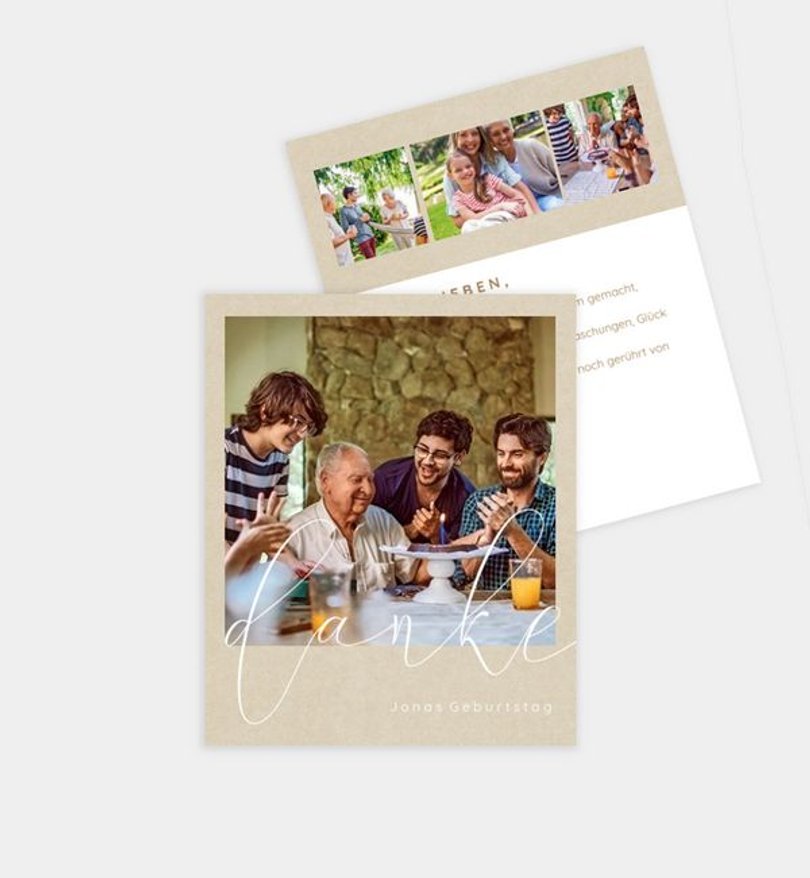 Dankeskarte Geburtstag Ehrentag · Vintage