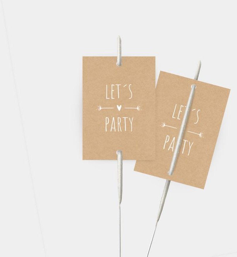 Wunderkerzenetikett Geburtstag Rustic Party