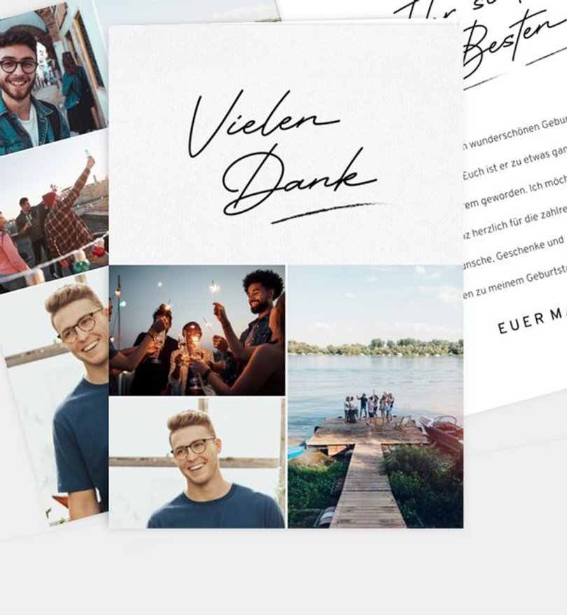 Dankeskarte Geburtstag Birthdayfont