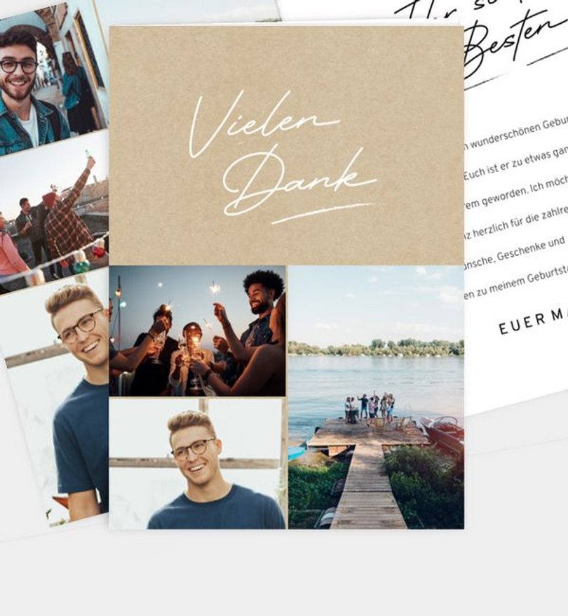 Dankeskarte Geburtstag Birthdayfont