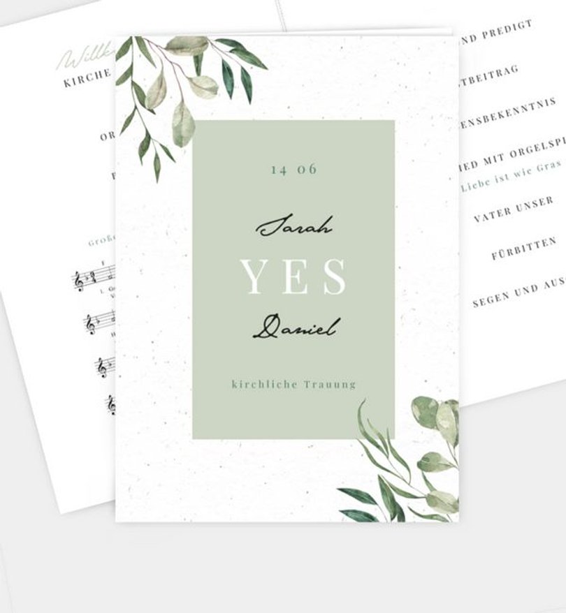 Kirchenheft Hochzeit Pure Nature