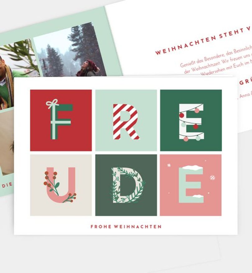Weihnachtskarte Weihnachten/Privat Weihnachtsfreude