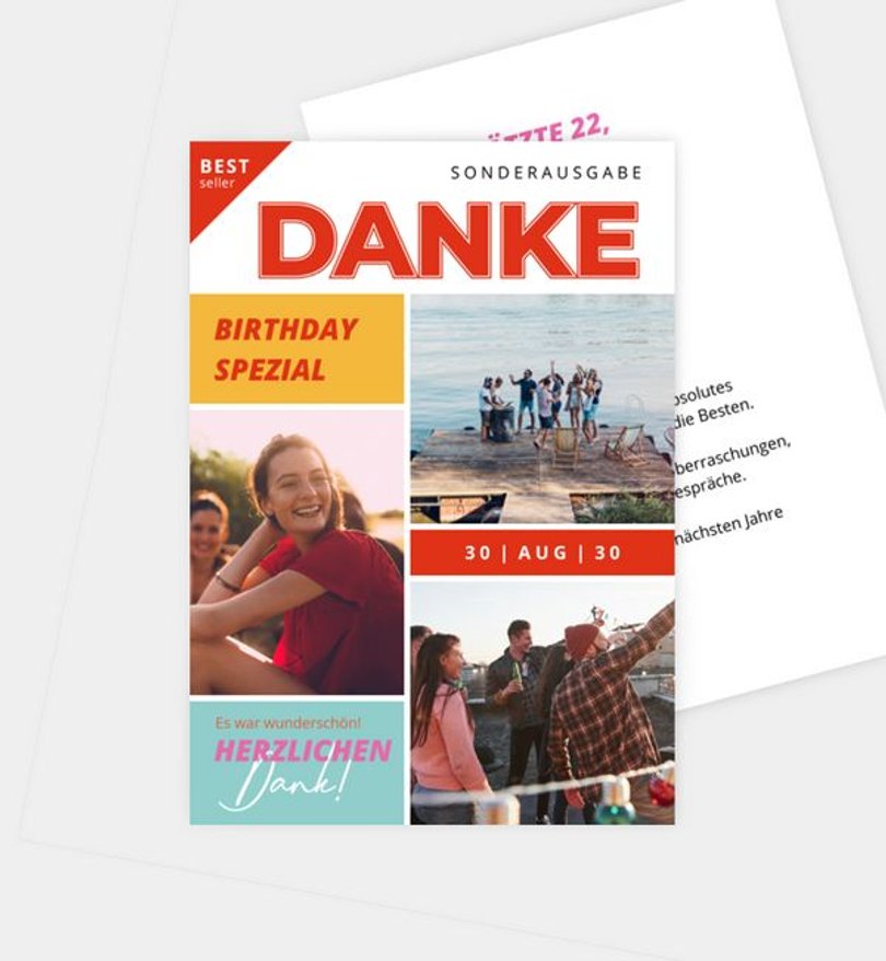 Dankeskarte Geburtstag Na Bravo