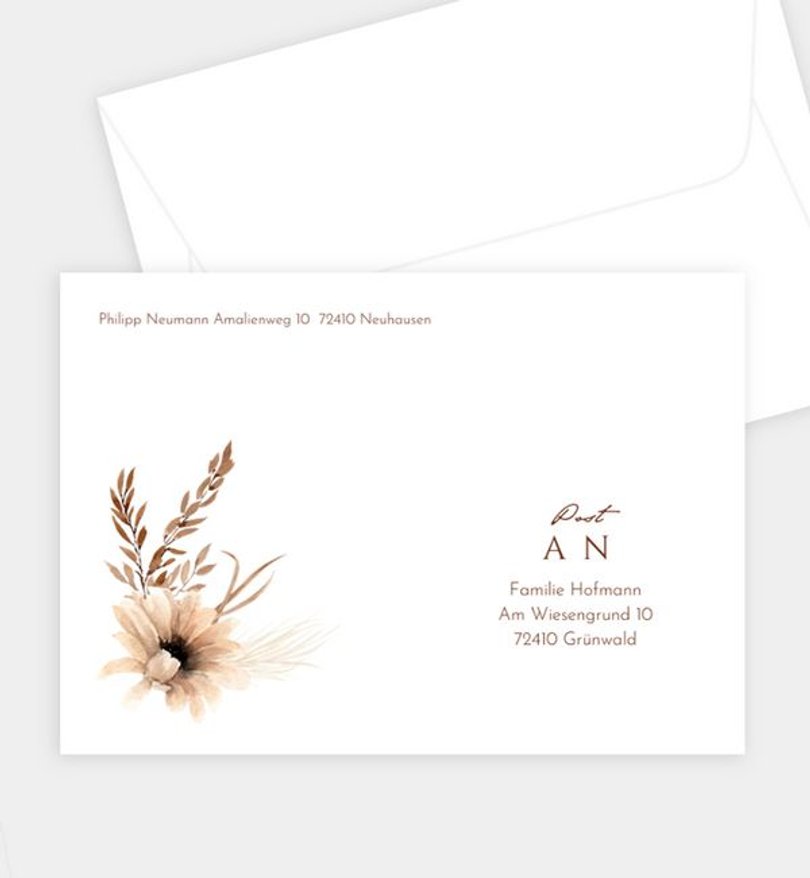 Briefumschlag Hochzeit Boho Beauty