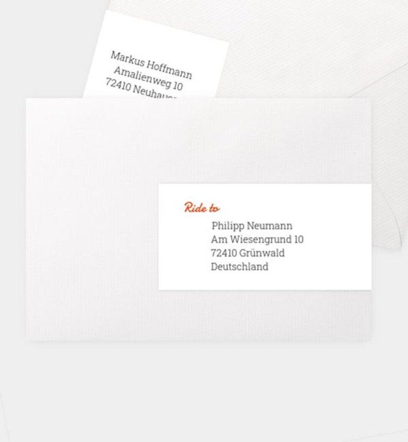 Adressaufkleber Geburtstag Born to Ride