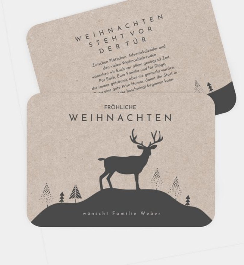 Weihnachtskarte Weihnachten/Privat Winterwald