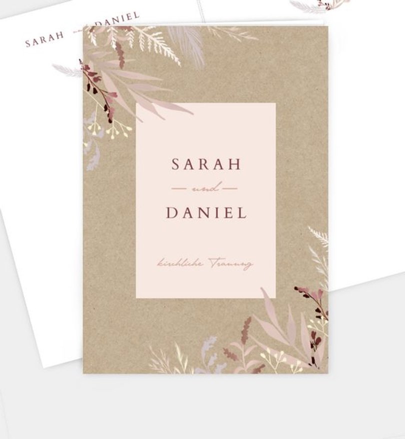 Kirchenheft Hochzeit Purple Love