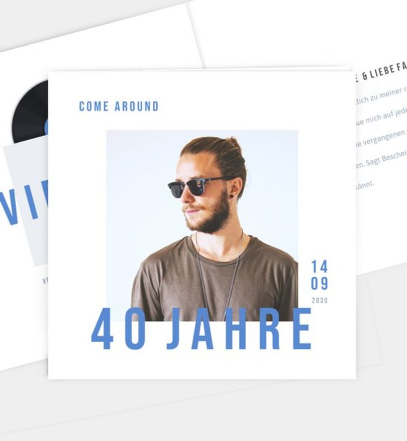 Einladungskarte Geburtstag Cover