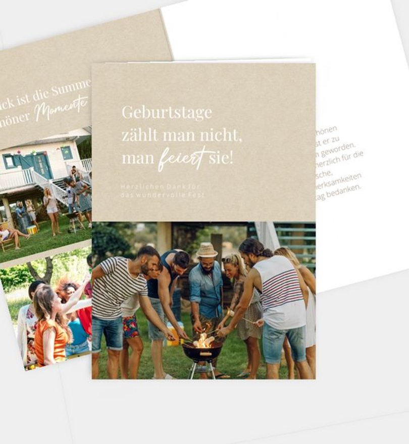 Dankeskarte Geburtstag Birthday Magic · Vintage