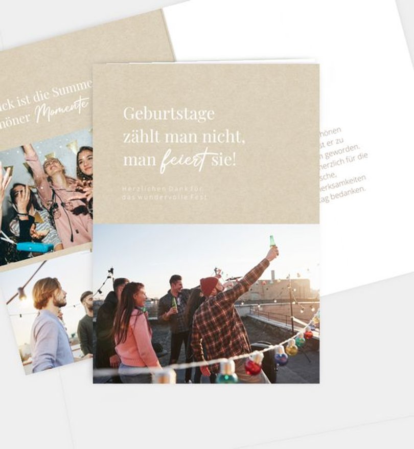 Dankeskarte Geburtstag Birthday Magic · Vintage