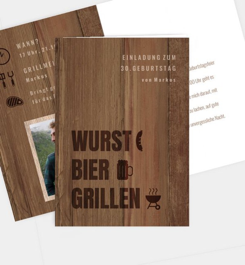 Einladungskarte Geburtstag Grillparty