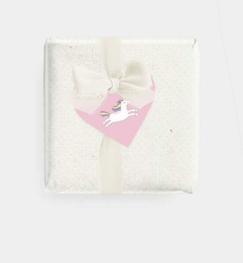 Geschenkanhänger Einschulung Unicorn