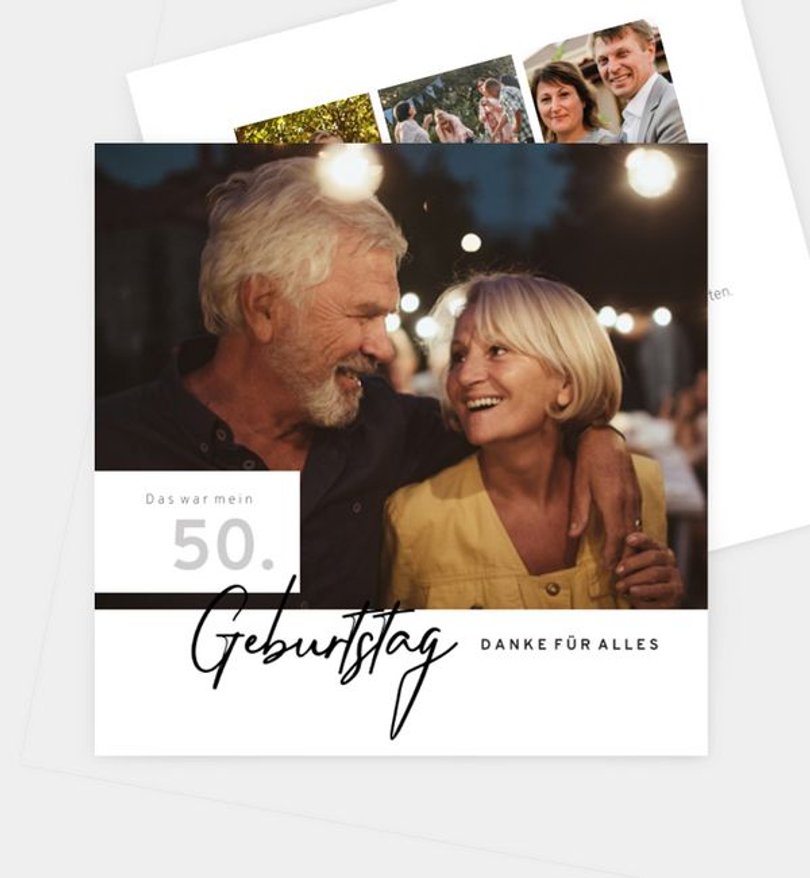 Dankeskarte Geburtstag Magazin