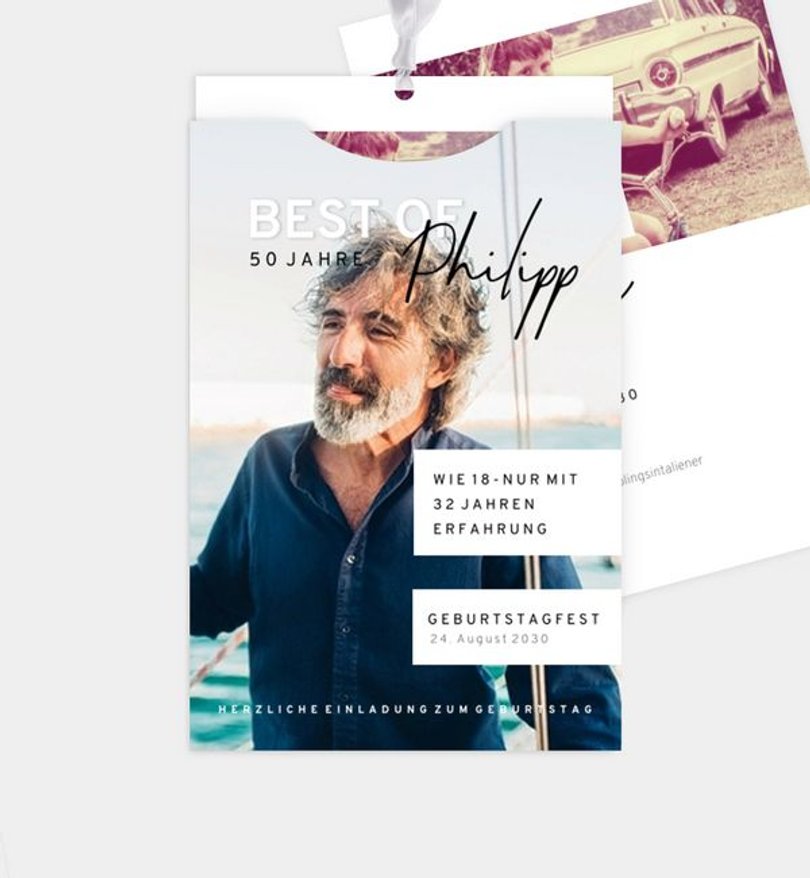 Einladungskarte Geburtstag Magazin