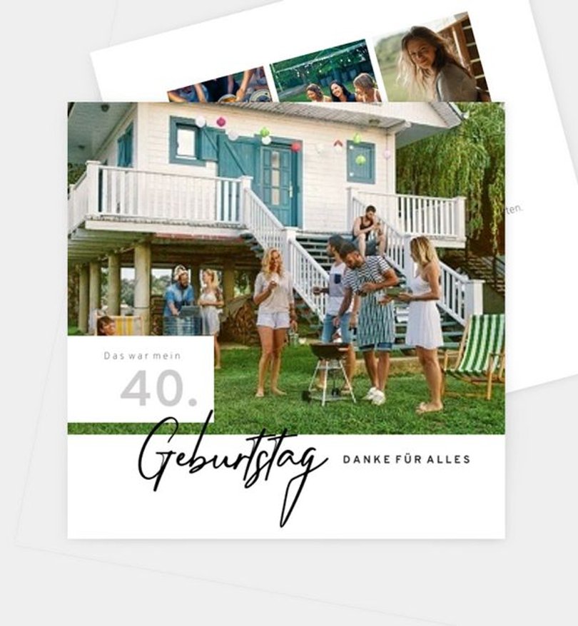 Dankeskarte Geburtstag Magazin