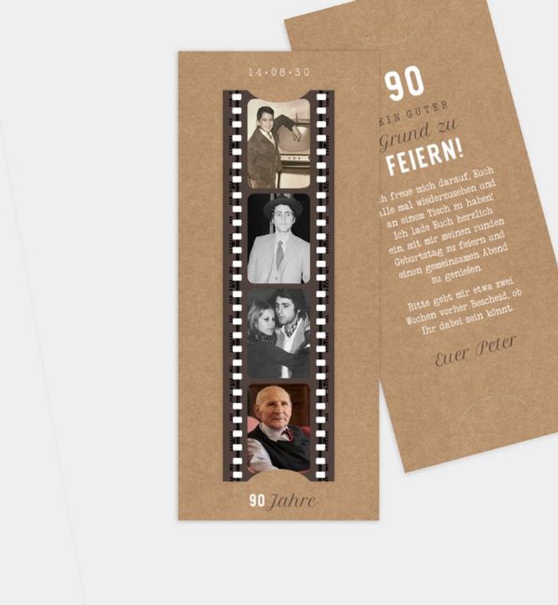 Einladungskarte Geburtstag Filmklassiker