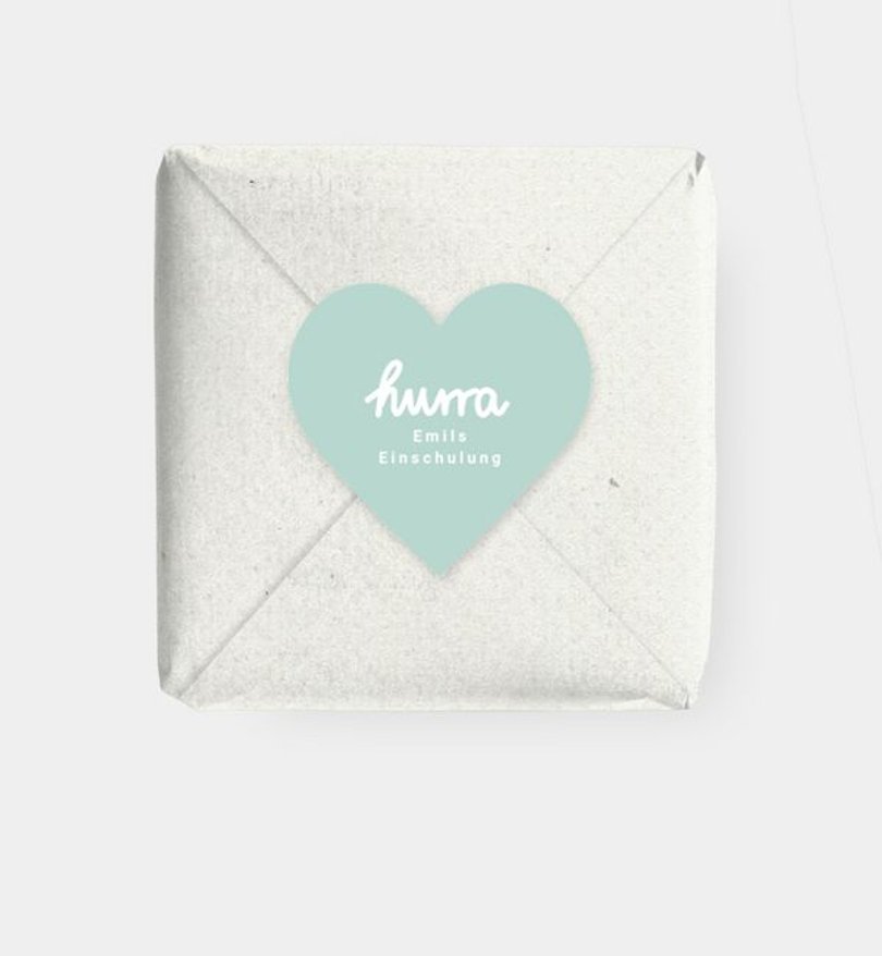 Geschenkaufkleber Einschulung Hurra