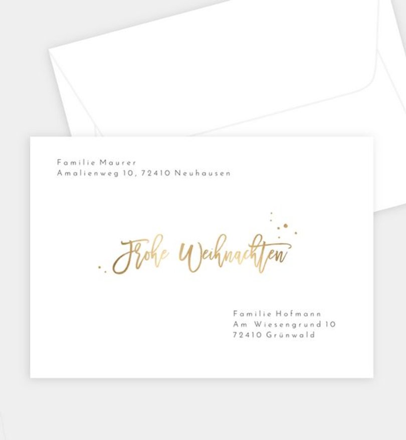 Briefumschlag Weihnachten Golden Words · Crafty