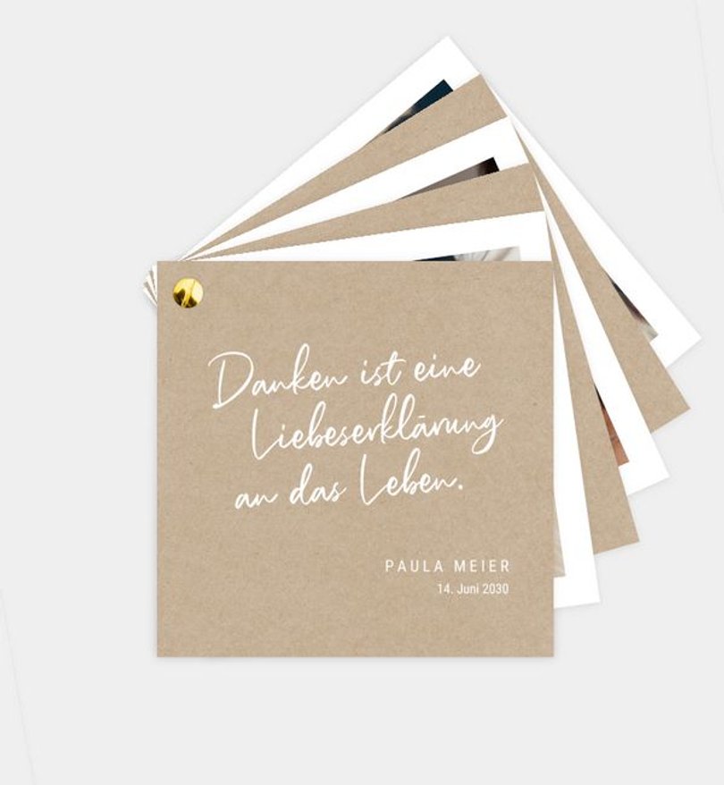 Dankeskarte Geburt Voller Liebe