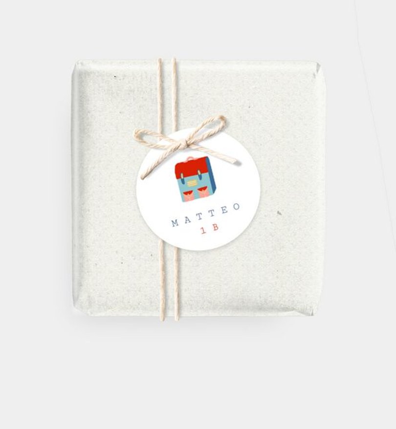 Geschenkanhänger Einschulung Schulsachen