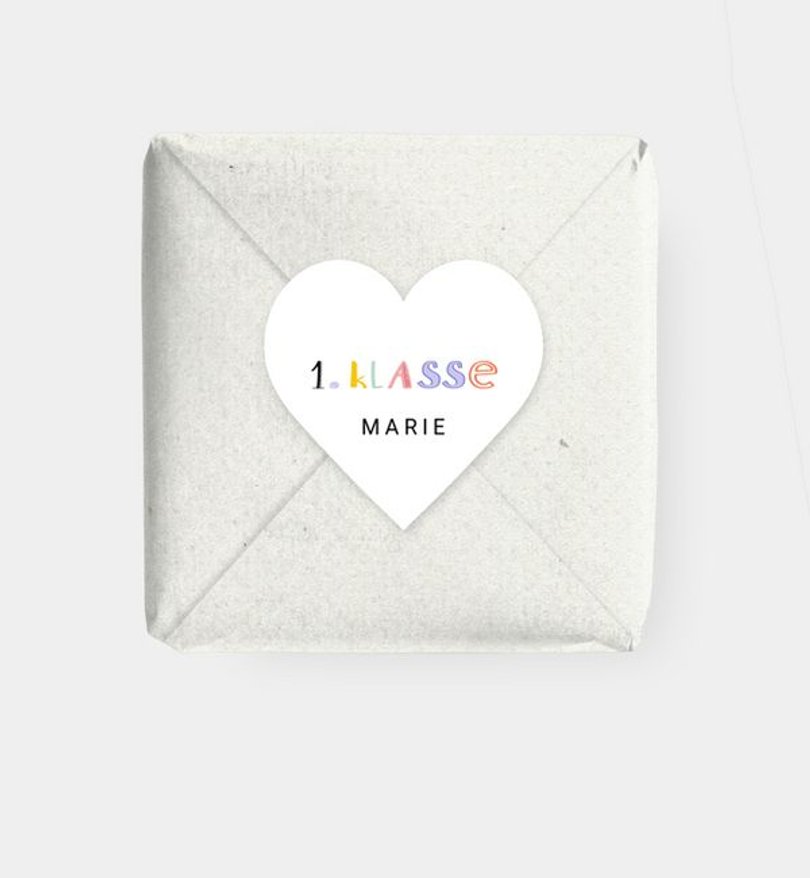 Geschenkaufkleber Einschulung Alphabet