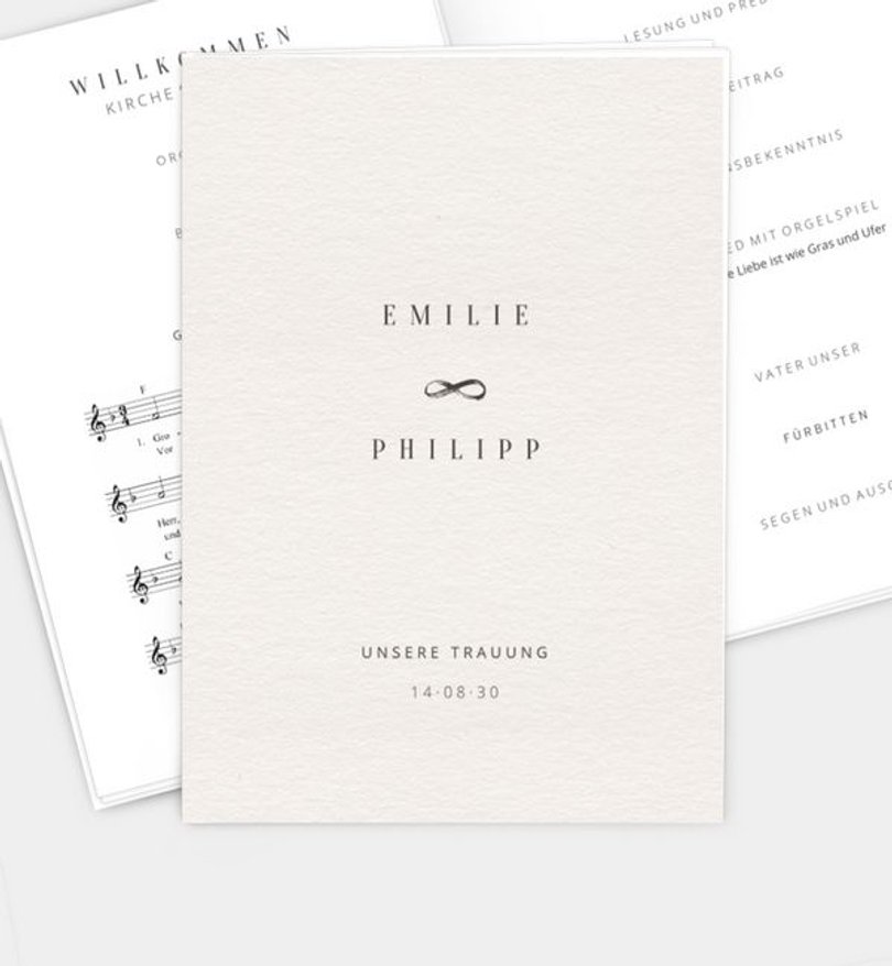Kirchenheft Hochzeit Modern Style