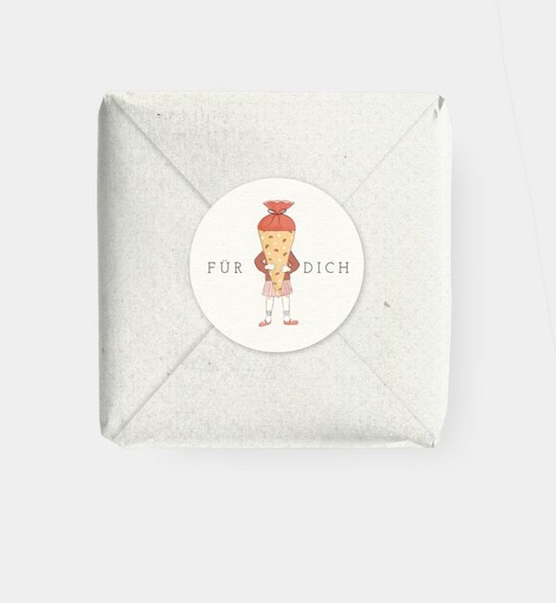 Geschenkaufkleber Einschulung Schulkind