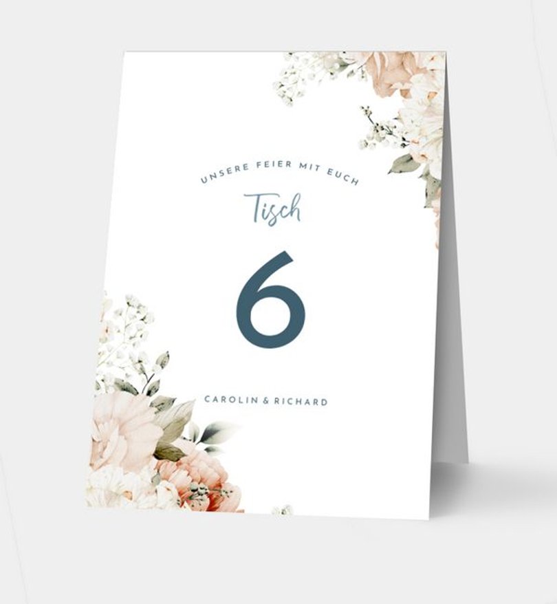 Tischnummer Hochzeit Celebrate love