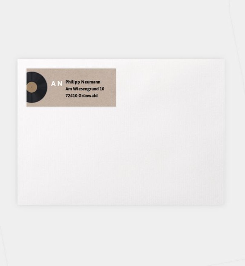 Absenderaufkleber Geburtstag Classic Vinyl