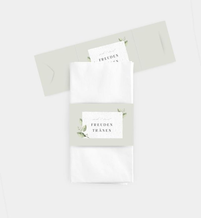 Taschentücher Banderole Hochzeit Tender Love