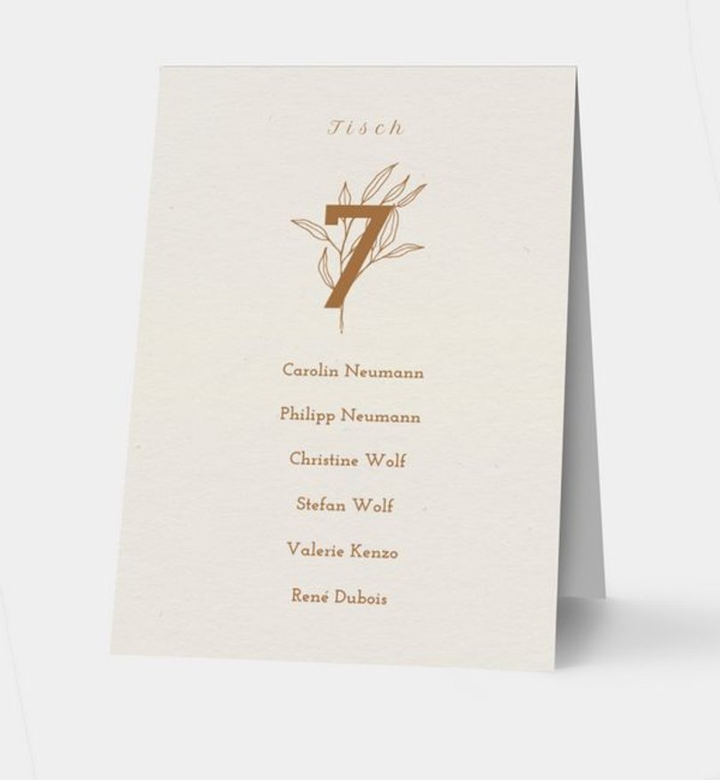 Gruppentischkarte Hochzeit Forever in Love
